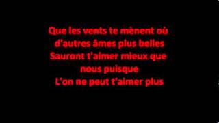 Puisque tu pars Jean Jacques Goldman paroles lyrics YouTube Low [upl. by Trebor]