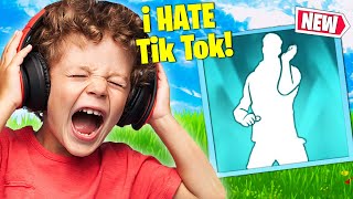 Trolling ANGRY Kid With NEVER Been With a BADDIE TikTok Emote in Fortnite [upl. by Mahda]