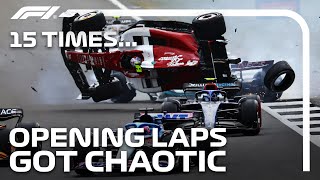 15 Times Opening Laps in F1 Were Pure Chaos [upl. by Chavez354]