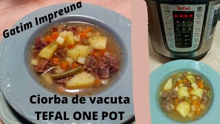 TEFALONEPOT Ciorba de vacuta gatita la Tefal One Pot [upl. by Ramedlab]