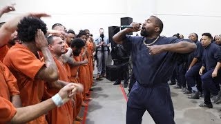 Kanye West performs in Houston jail with his Sunday Service choir [upl. by Krischer778]