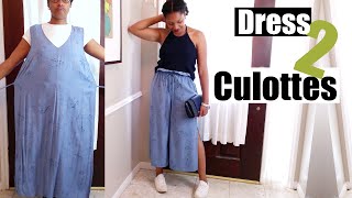 How To Turn a Dress into Culottes  3 Ways to Style  BlueprintDIY [upl. by Sergu]