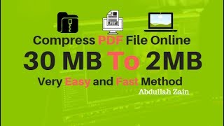 How to Compress PDF File size 30MB To 2MB [upl. by Adnaerb]