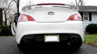 2010 HYUNDAI GENESIS COUPE TRACK 38  FLOWMASTER MUFFLER  PERFORMANCE EXHAUST  VERY FIRST TO TRY [upl. by Lebana]