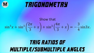 67  Trigonometry  Trigonometric Ratios Of Multiple And Submultiple Angles  Worked Out Problems [upl. by Hatty]