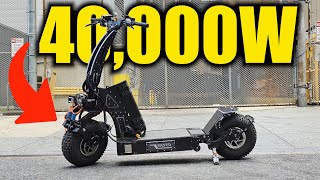 Insane 40000W Electric Scooter from HELL Weped Night Rider [upl. by Tsnre170]