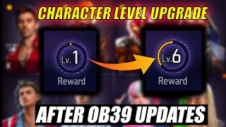 How To Upgrade Character Level After OB39 Update Free Fire  Character Level Up Kaise Kare Free Fire [upl. by Faro]