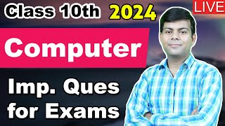 Important Questions in Computer Class 10  Theory Output and Programs  ICSE Class 10 Computer [upl. by Jennilee]