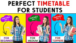 Best Timetable for Students  Study motivation amp Best Timetable for Exams [upl. by Lexa]