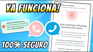 ✅ Como SOLUCIONAR Baneo de Whatsapp Estilo Iphone y Plus  Necesitas la Aplicación oficial 🤗 📱 [upl. by Adialeda]