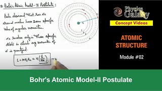 Class 12 Physics  Atomic Structure  2 Bohrs Atomic ModelII Postulate  For JEE amp NEET [upl. by Torey284]