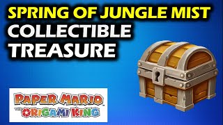 Spring of Jungle Mist Collectible Treasure Chest Location Paper Mario The Origami King Walkthrough [upl. by Hnah]