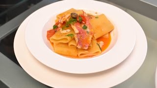 Paccheri con triglie pomodorini e capperi [upl. by Daj]