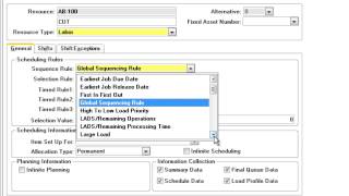 Video Demo Infor SyteLine ERP Resource Model  Production Schedule Overview [upl. by Dihahs465]