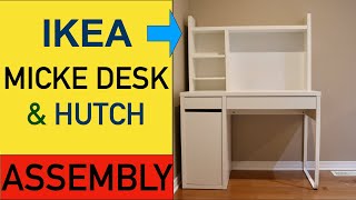 Ikea Micke Desk With Hutch Assembly Video [upl. by Primavera477]