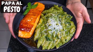 Pasta de PAPA al Pesto con Salmon Cocina facil y Rico  Abelca [upl. by Ragucci112]