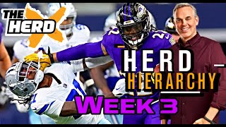 Herd Hierarchy Colin Cowherd Ranks the NFLs Top 10 Teams After Week 3 [upl. by Cohin]