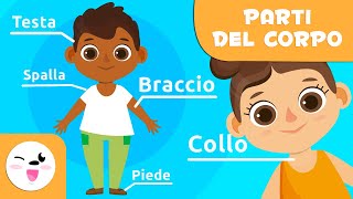 Le parti del corpo umano per bambini  Video educativi per bambini [upl. by Pomeroy]