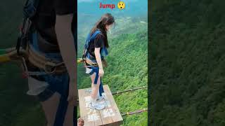 Bungee jumping in the top rope beautiful place brave girls 🥰😎shortviral shortfeeds shorts [upl. by Aim874]