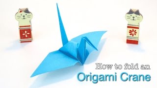 Paper Crane How to make a Paper Crane Easy Origami Crane tutorial [upl. by Anaik745]