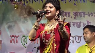 Aditi Munshi Live Performance  Esho Maa Lakhi [upl. by Loram]