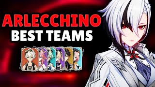 The BEST ARLECCHINO Teams in Genshin Impact  Vaporize Overload Melt and more Team guide [upl. by Akemej]