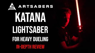 Ep383 ARTSABERS Silver Katana Lightsaber for HEAVY DUELING  in depth REVIEW [upl. by Lenrad]