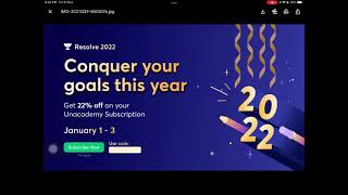 UNACADEMY NEW YEAR 2022 RESOLVE [upl. by Wolenik]