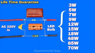 220 volt to 35791218486570W DC LED Driver Circuit Without Transformer  Multi Output [upl. by Stromberg71]