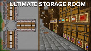 Minecraft Storage Room with Automatic Sorting System  2 Million Item Capacity [upl. by Delila]