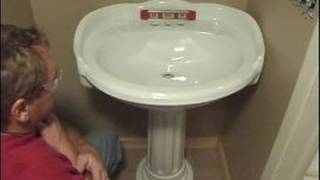 How to Install a Pedestal Sink  How to Level a Sink for Installation [upl. by Wehrle692]