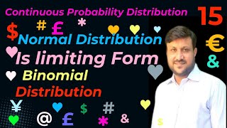 Normal Distribution is a Limiting form of Binomial Distribution  Normal Approximation To Binomial [upl. by Lumbard]