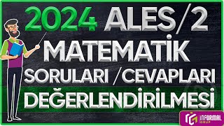 2024 ALES2 MATEMATİK Soruları  Cevapları Ve Çözümleri [upl. by Astred541]