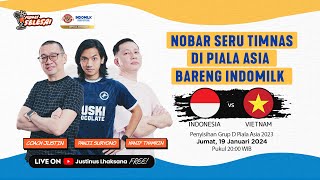 LIVE REACTION PENYISIHAN GROUP D PIALA ASIA 2024  INDONESIA VS VIETNAM [upl. by Beutler]