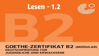 Goethe Zertifikat B2Lesen 12GermanFLIHYD [upl. by Cleveland]