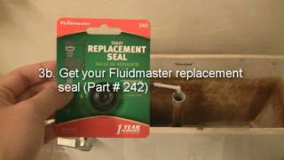 How to fix a toilet replacing the Fluidmaster 400 fill valve seal HD [upl. by Lednar300]