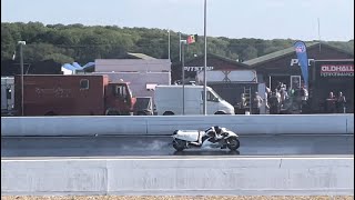 Steam Bike 14 Mile Record  European Finals 2023  Santa Pod Raceway [upl. by Atsirt34]