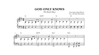 Beach Boys  God Only Knows  Piano [upl. by Sahc]