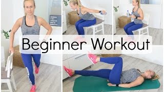 Beginner Thuis Workout  Krachttraining voor alle Spieren [upl. by Eidassac577]