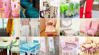 top chair cover designs ideas ❤dining table chairs covers✨how to make chair cover ideas 💖home decor [upl. by Dosi]