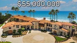 Inside a 55000000 OCEANFRONT California Mega Mansion [upl. by Bradman]