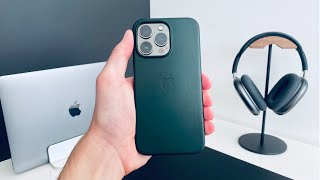 iPhone Leather Case with MagSafe  3 months Review  PERFECT for Pro users leathercase [upl. by Yruok]