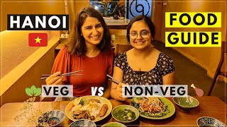 VIETNAMESE FOOD TOUR in Hanoi Veg vs Nonveg  MUST TRY Food Items in Vietnam 🇻🇳 [upl. by Bergin758]