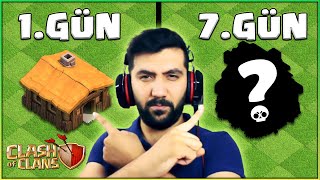 SIFIRDAN 7 GÜN BOYUNCA CLASH OF CLANS HESABI GELİŞTİRDİM [upl. by Werna]