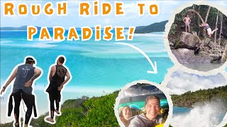 Snorkelling The Great Barrier Reef  The Roughest Boat Ride To Paradise  WhitSundays Travel Vlog [upl. by Nitsuga830]