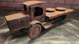 Restoration Of A Vintage 1920 Structo Stake Truck  Watch The Transformation [upl. by Eilac]