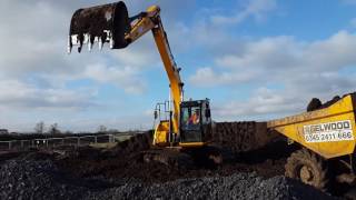 Jcb 145 excavator loading up dumper [upl. by Ryter344]