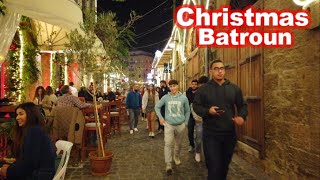 Batroun🇱🇧Lebanon Christmas🎄Vibes 2023  Batroun Christmas Walk البترون لبنان اجواء عيد الميلاد [upl. by Elonore]