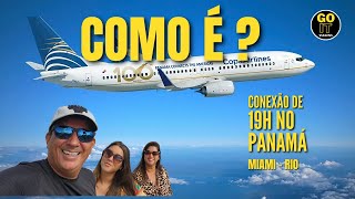 Como é a Conexão Panamá Voo Copa Airlines para o Rio saindo de Miami [upl. by Im]