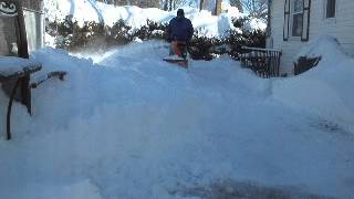 Ariens 7524 Snow Blower 13quot snow packed powder demo [upl. by Ahsinyd]